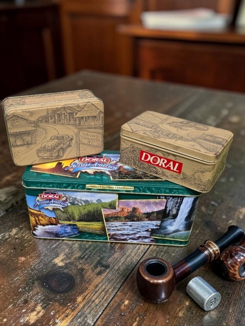 Vintage 1996 Doral Cigarettes Collecable Tins \ Winston-Salem, NC Set Of 3